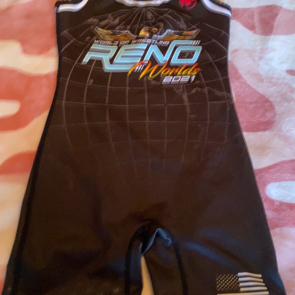Reno Worlds 2021 Kids Wrestling Singlet - Black